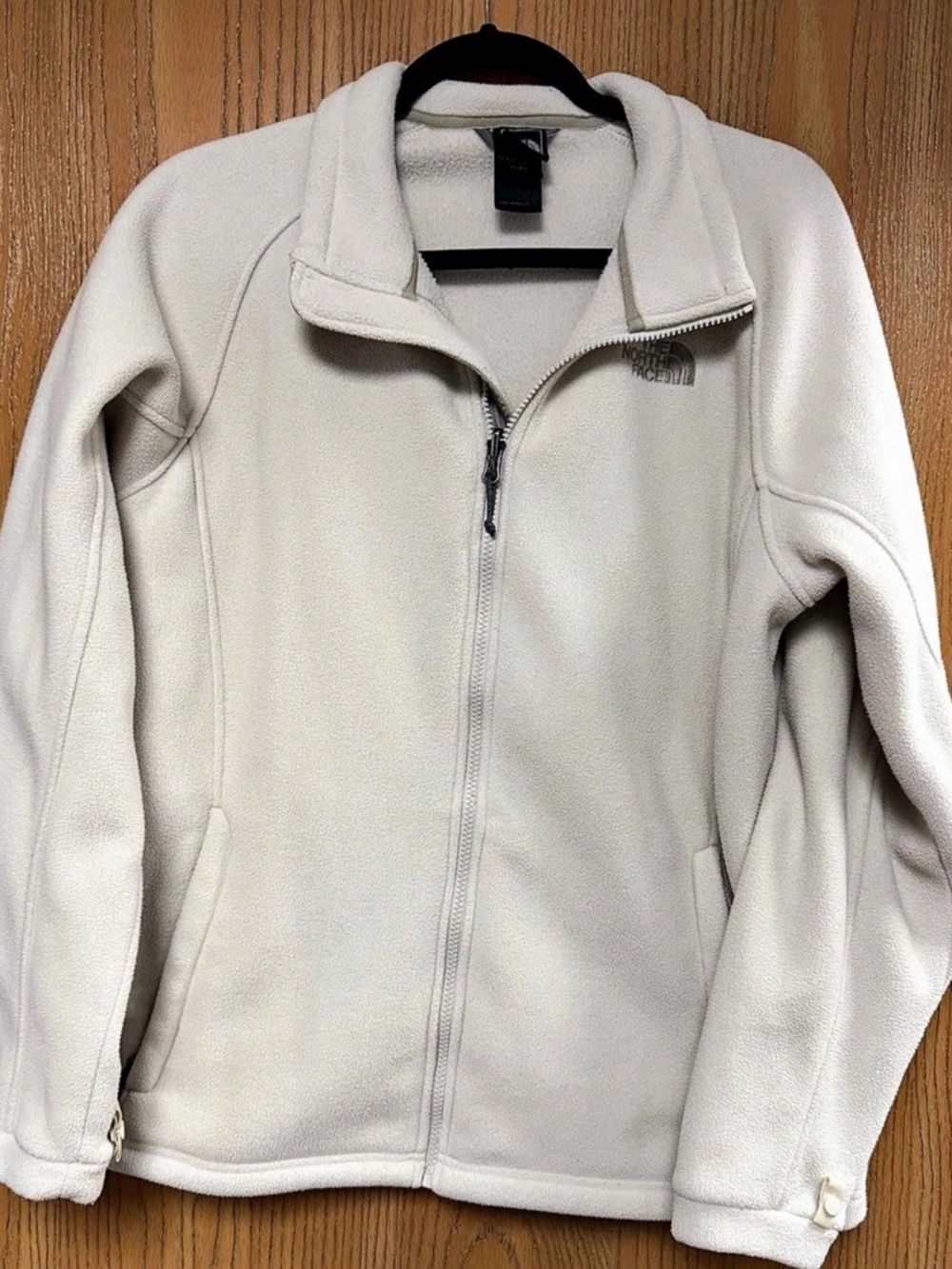 The North Face White Fleece Full-Zip Jacket Size XL